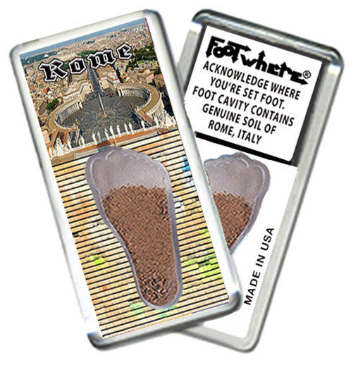 Rome FootWhere® Souvenir Magnet. 72 pieces/6 assorted styles.