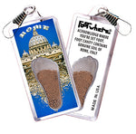 Load image into Gallery viewer, Rome, Italy FootWhere® Souvenir Zipper-Pulls. 6 Piece Set. Made in USA
