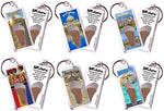Load image into Gallery viewer, Rome, Italy FootWhere® Souvenir Keychains. 6 Piece Set. Made in USA

