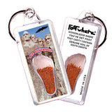 Mount Rushmore FootWhere® Souvenir Keychains. 6 Piece Set. Made in USA