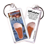 Mount Rushmore FootWhere® Souvenir Keychains. 6 Piece Set. Made in USA
