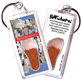 Mount Rushmore FootWhere® Souvenir Keychains. 6 Piece Set. Made in USA