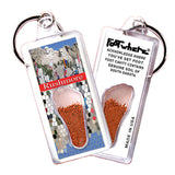 Mount Rushmore FootWhere® Souvenir Keychains. 6 Piece Set. Made in USA