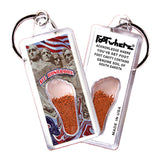 Mount Rushmore FootWhere® Souvenir Keychains. 6 Piece Set. Made in USA