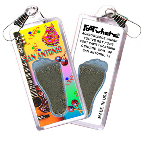 San Antonio FootWhere® Souvenir Zipper-Pull. 72 pieces/ 6 assorted styles.