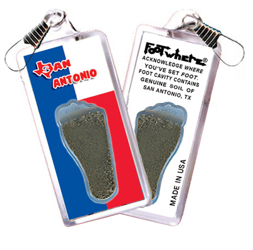 San Antonio FootWhere® Souvenir Zipper-Pull. 72 pieces/ 6 assorted styles.