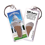 Load image into Gallery viewer, Sacramento FootWhere® Souvenir Keychains. 6 Piece Set. Made in USA
