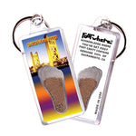 Load image into Gallery viewer, Sacramento FootWhere® Souvenir Keychains. 6 Piece Set. Made in USA
