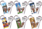 Load image into Gallery viewer, Sacramento FootWhere® Souvenir Keychains. 6 Piece Set. Made in USA
