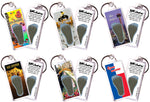 Load image into Gallery viewer, San Antonio FootWhere® Souvenir Keychains. 6 Piece Set. Made in USA
