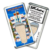 South Beach Miami FootWhere® Souvenir Magnet. 72 pieces/ 6 assorted styles.