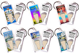 South Beach Miami FootWhere® Souvenir Keychain. 72 pieces/ 6 assorted styles.
