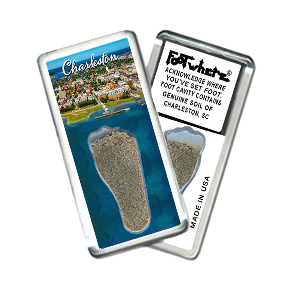 Charleston FootWhere® Souvenir Magnet. 72 Pieces/6 Assorted Styles. Made in USA