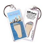 Load image into Gallery viewer, San Diego FootWhere® Souvenir Keychains. 6 Piece Set. Made in USA
