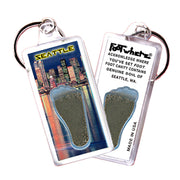 Seattle FootWhere® Souvenir Keychain. 72 pieces/ 6 assorted styles.