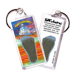 Load image into Gallery viewer, San Francisco FootWhere® Souvenir Keychains. 6 Piece Set. Made in USA
