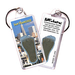 Load image into Gallery viewer, San Francisco FootWhere® Souvenir Keychains. 6 Piece Set. Made in USA
