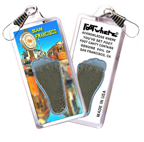 San Francisco FootWhere® Souvenir Zipper-Pull. 72 pieces/ 6 assorted styles.