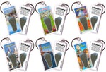 Load image into Gallery viewer, San Francisco FootWhere® Souvenir Keychains. 6 Piece Set. Made in USA
