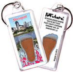 Load image into Gallery viewer, Shreveport FootWhere® Souvenir Keychains. 6 Piece Set. Made in USA