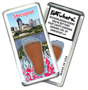Shreveport FootWhere® Souvenir Magnets. 6 Piece Set. Made in USA