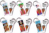 Shreveport FootWhere® Souvenir Keychain. 72 pieces / 6 assorted styles.
