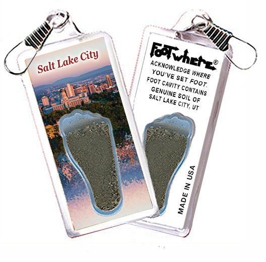 Salt Lake City FootWhere® Souvenir Zipper-Pull. 72 pieces/ 6 assorted styles.