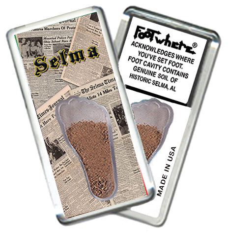 Selma FootWhere® Souvenir Magnets. 72 pieces/6 assorted styles.