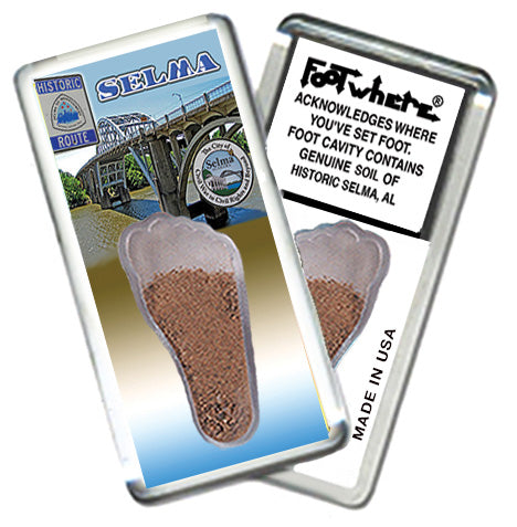 Selma FootWhere® Souvenir Magnets. 72 pieces/6 assorted styles.