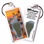 Load image into Gallery viewer, Santorini FootWhere® Souvenir Keychains. 6 Piece Set. Made in USA

