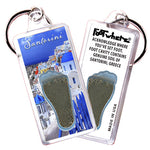 Load image into Gallery viewer, Santorini FootWhere® Souvenir Keychains. 6 Piece Set. Made in USA
