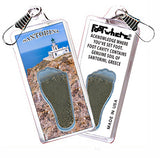 Santorini FootWhere® Souvenir Zipper-Pull