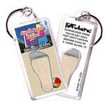 Load image into Gallery viewer, South Padre Island FootWhere® Souvenir Keychains 6 Piece Set. Made in USA
