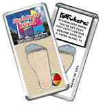 Load image into Gallery viewer, South Padre Island FootWhere® Souvenir Magnets. 6 Piece Set. Made in USA
