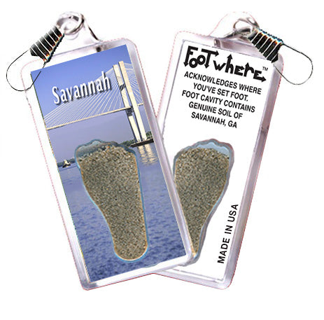 Savannah FootWhere® Souvenir Zipper-Pull. 72 pieces/ 6 assorted styles.