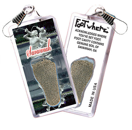 Savannah FootWhere® Souvenir Zipper-Pull. 72 pieces/ 6 assorted styles.
