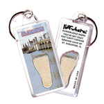 Load image into Gallery viewer, St. Augustine FootWhere® Souvenir Keychains. 6 Piece Set. Made in USA
