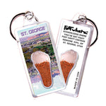 Load image into Gallery viewer, St. George, UT FootWhere® Souvenir Keychain. 72 pieces/6 assorted styles.