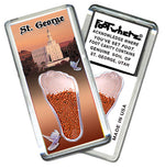 Load image into Gallery viewer, St. George, UT FootWhere® Souvenir Magnet. 72 pieces/6 assorted styles.