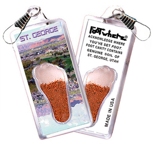St. George, UT FootWhere® Souvenir Zipper-Pull. 72 pieces/6 assorted styles.