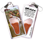 Load image into Gallery viewer, St. George, UT FootWhere® Souvenir Zipper-Pull. 72 pieces/6 assorted styles.