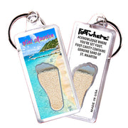 St. Maarten  FootWhere® Souvenir Keychain. 72 pieces/6 assorted styles.