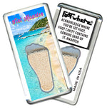 Load image into Gallery viewer, St. Maarten FootWhere® Souvenir Magnets. 6 Piece Set. Made in USA