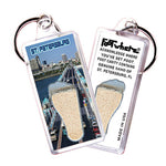 Load image into Gallery viewer, St. Pertersburg FootWhere Souvenir Keychain. 72 pieces/6 assorted styles.