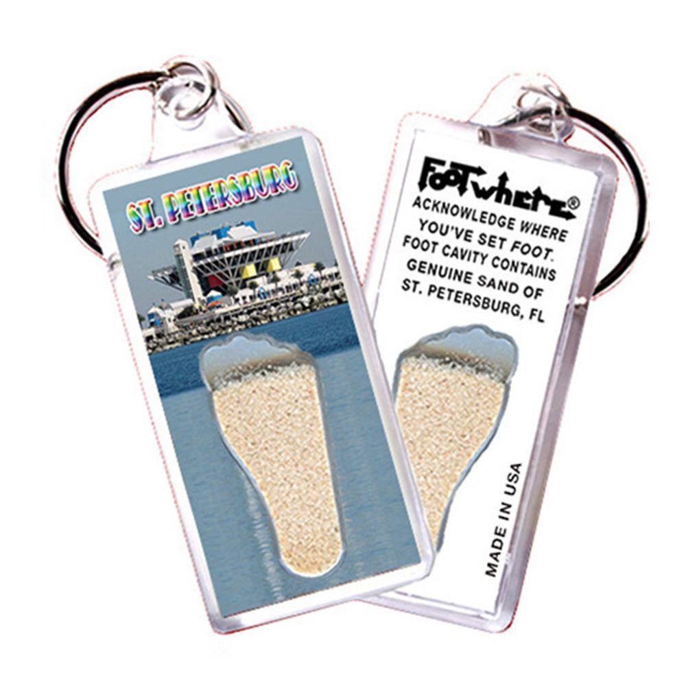 St. Pertersburg FootWhere Souvenir Keychain. 72 pieces/6 assorted styles.