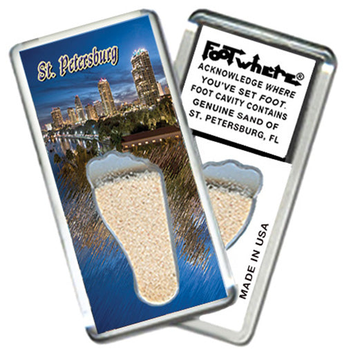 St. Pertersburg FootWhere® Souvenir Magnet. 72 pieces/6 assorted styles.