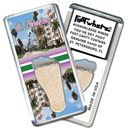 St. Pertersburg FootWhere® Souvenir Magnet. 72 pieces/6 assorted styles.