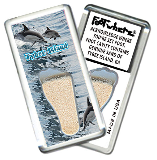 Tybee Island FootWhere® Souvenir Magnet. 72 pieces/ 6 assorted styles.