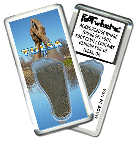 Tulsa FootWhere® Souvenir Magnet. 72 pieces/ 6 assorted styles.