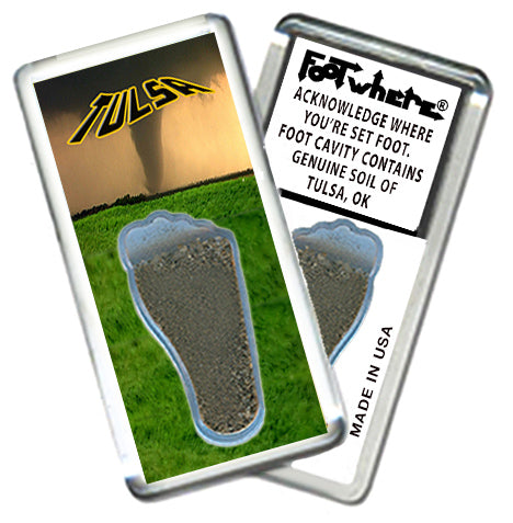 Tulsa FootWhere® Souvenir Magnet. 72 pieces/ 6 assorted styles.